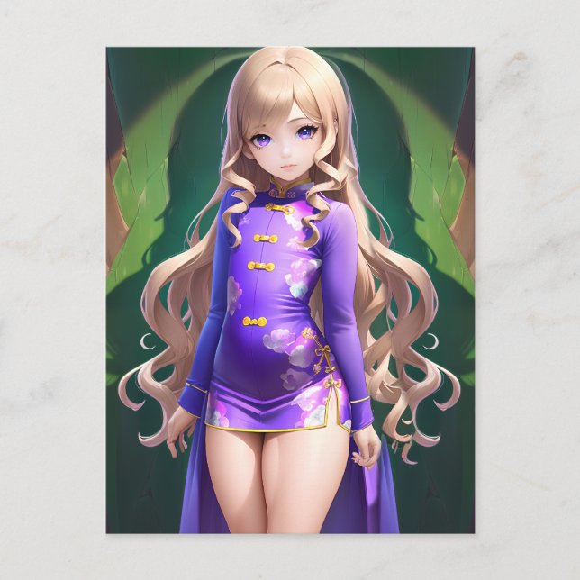 Anime Girl 042 Postcard (Front)