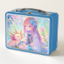 Anime Girl and Axolotl Personalized Metal Lunch Box