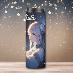 Anime Girl and her Dragon Personalized Thermal Tumbler