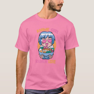 Anime Girl And Ramen Lover - Cute Kawaii - Manga O T-Shirt