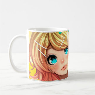 Anime girl art coffee mug