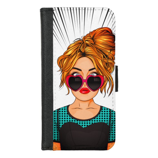 Anime Girl Beautiful iPhone Wallet Case (Front)
