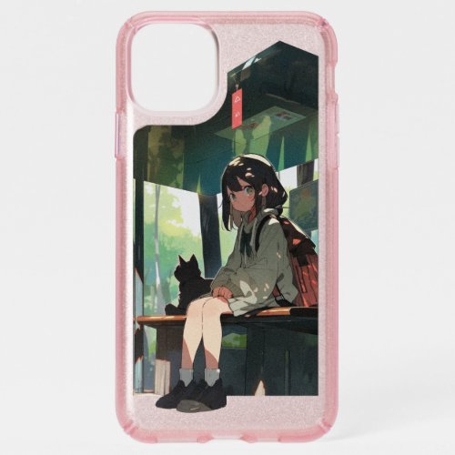 Anime girl bus stop design speck iPhone 11 pro max case