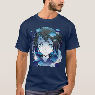 Anime Girl Carp Koi Fishes Japanese Alt Aestheti T-Shirt