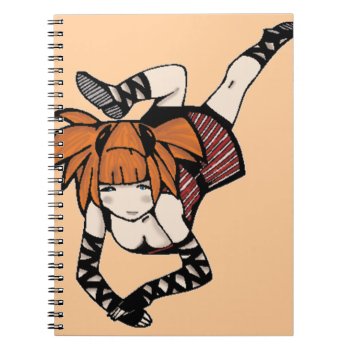 Anime Girl Cartoon Journal Notebook by sagart1952 at Zazzle