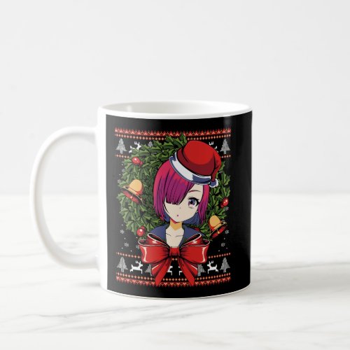 Anime Girl Christmas Xmas Japanese Aesthetic Manga Coffee Mug