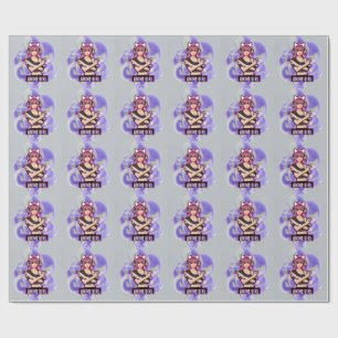 Anime Girl   Cute Aesthetic Character Illustration Wrapping Paper