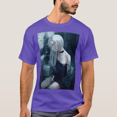 Anime Girl Esthetic Waifu Japanese Otaku  T_Shirt