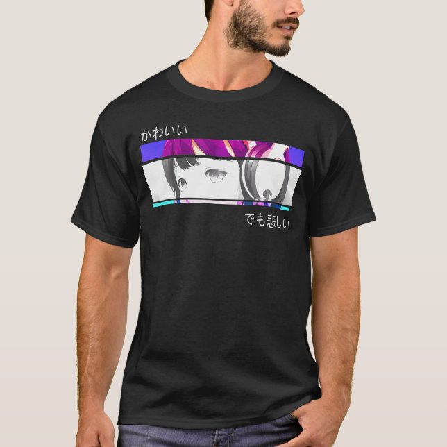 Anime Girl Eyes Japan Culture Art Japanese Aesthet T-Shirt (Front)