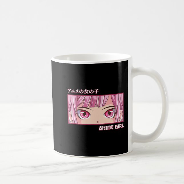 Anime Girl Eyes Japanese Japan Art Aesthetic Anime Coffee Mug (Right)