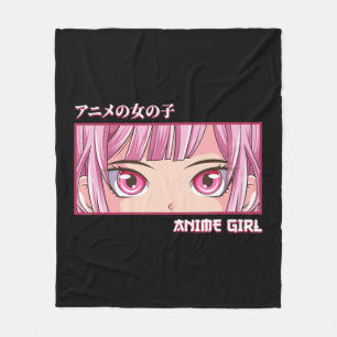 Anime Girl Eyes Japanese Japan Art Aesthetic Anime Fleece Blanket