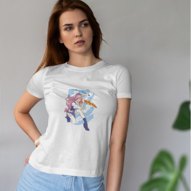 Anime Girl Fire And Water Swords  T-Shirt (Creator Uploaded)