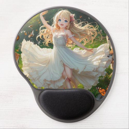 Anime Girl Gel Mousepad