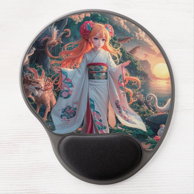 Anime Girl Gel Mousepad (Front)