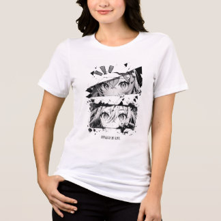 Anime Girl Graphic White T-Shirt Tri-Blend Shirt