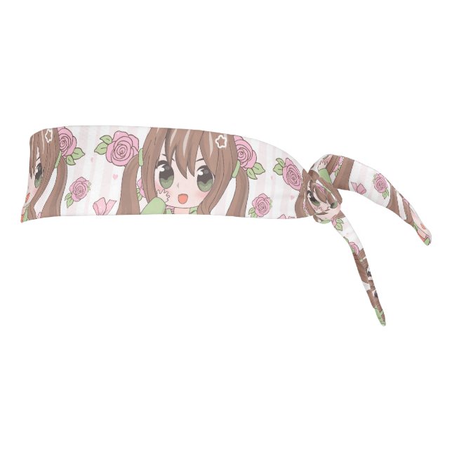 ANIME GIRL HAPPY TIE HEADBAND (Rotate 90)