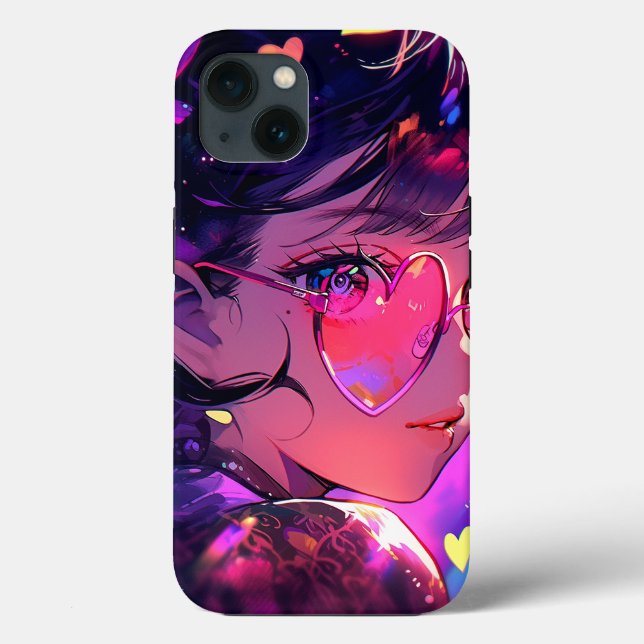 Anime Girl Hearts Case-Mate iPhone Case (Back)