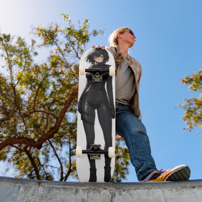 Anime Girl in Bodysuit Skateboard (Outdoor 1)
