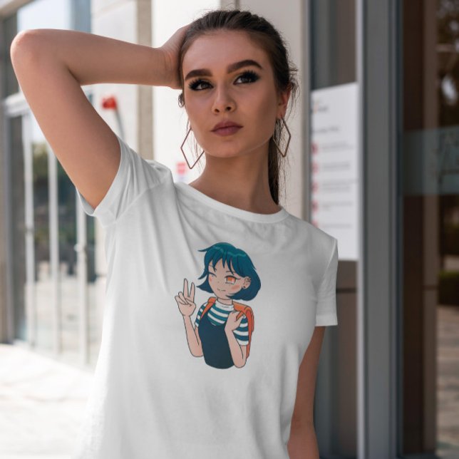 Anime Girl In Turtleneck  T-Shirt (Creator Uploaded)