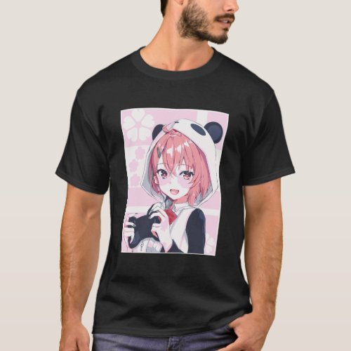 Anime Girl Japanese Aesthetic Anime Otaku Gift T_Shirt
