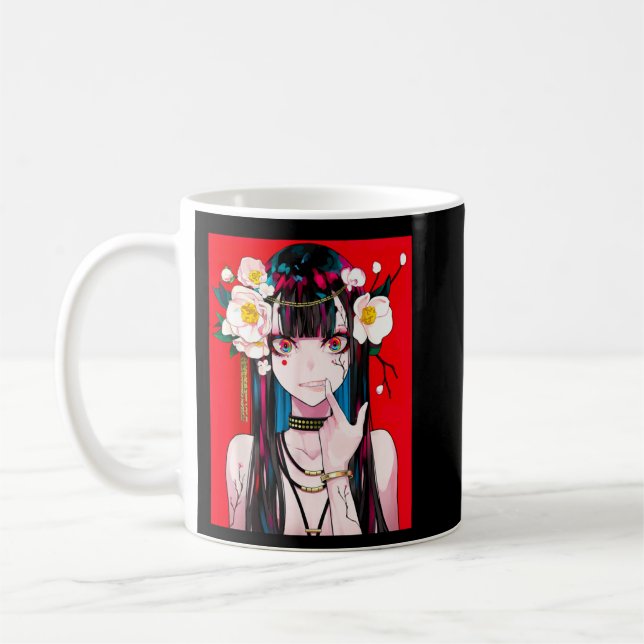 Anime Girl Japanese Esthetic anime Otaku Gift 1 Coffee Mug (Left)