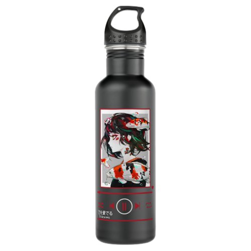 Anime Girl Japanese Esthetic anime Otaku Music pl Stainless Steel Water Bottle