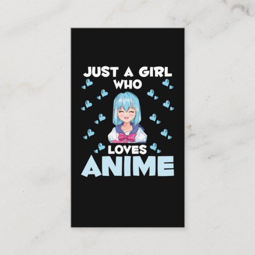 Anime Girl Japanese Otaku Manga Japan Business Card