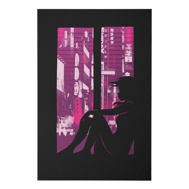Anime Girl - Kawaii Cosplay Manga Otaku Gift Faux Canvas Print (Front)