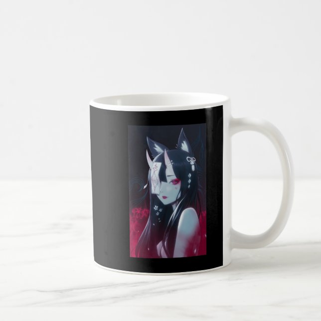 Anime Girl Kawaii Waifu Aesthetic Japanese Manga O Coffee Mug (Right)