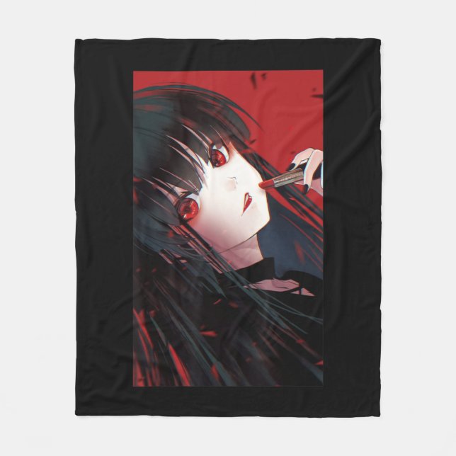 Anime Girl Kawaii Waifu Esthetic Japanese Otaku 5 Fleece Blanket (Front)
