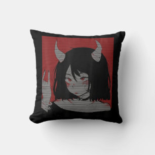 Anime Girl Kawaii Waifu Esthetic Japanese Otaku  Throw Pillow