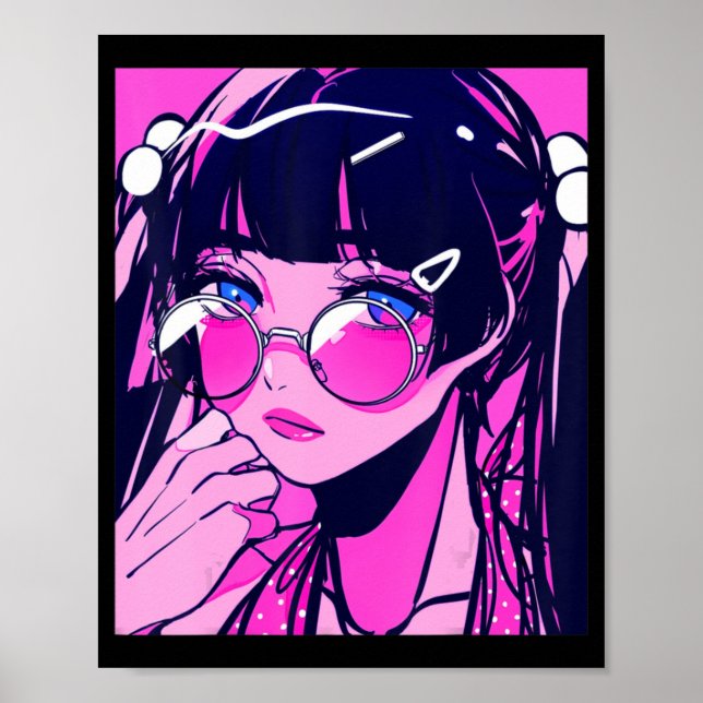 Anime Girl Kawaii Waifu Pink Esthetic Japanese Ot Poster (Front)