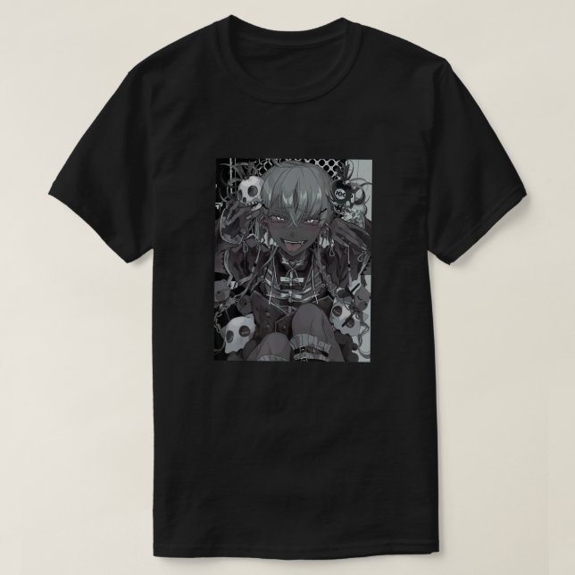Anime Girl Kawaii Yandere Waifu Esthetic Japanese T-Shirt (Design Front)