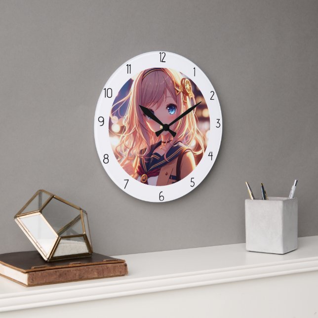 ANIME GIRL LARGE CLOCK (Office)