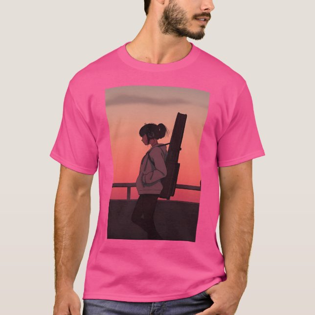 Anime Girl Lofi 90'S T-Shirt (Front)