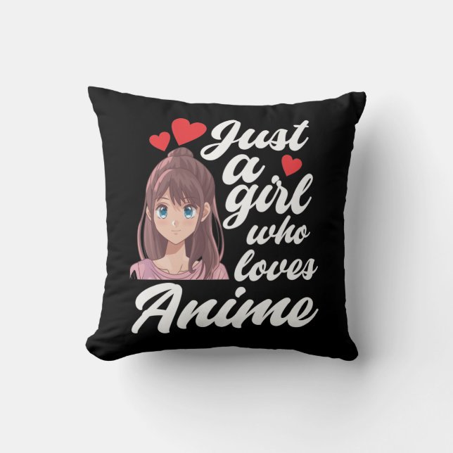 Anime Girl Manga Fan Cosplay Teen Throw Pillow (Front)