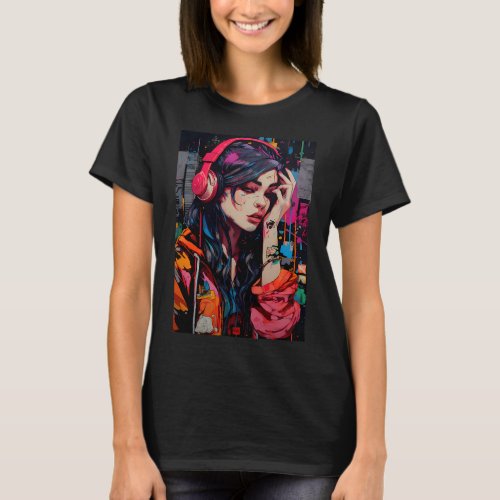 Anime Girl Manga Lofi Aestethic Japan Waifu Hip Ho T_Shirt