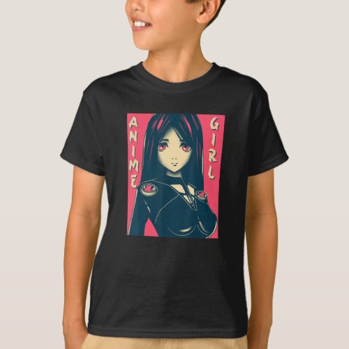 Anime Girl Manga Otaku Kawaii Anime Clothing Goth  T_Shirt