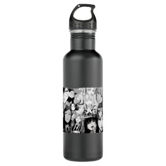 Anime Girl Manga Panel Collage Stainless Steel Water Bottle