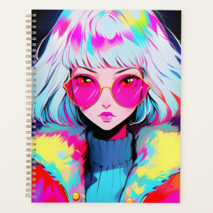 Anime Girl Modern Colorful Art Planner