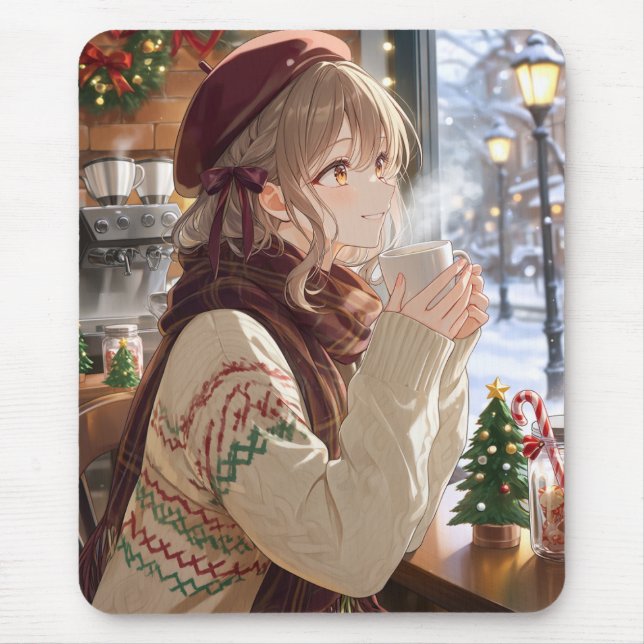 Anime Girl Mouse Pad (Front)