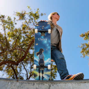 Anime Girl Name Skateboard