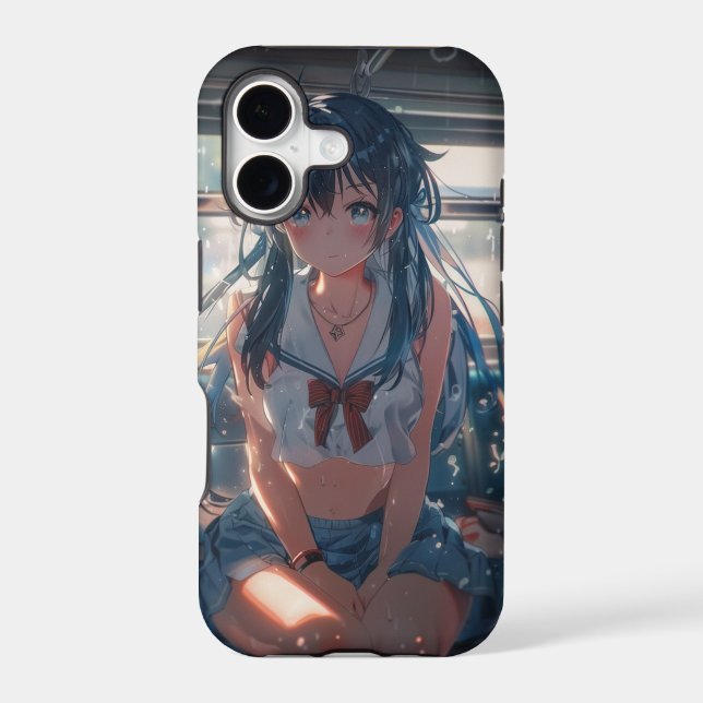 Anime Girl on Train Case-Mate iPhone Case (Back)