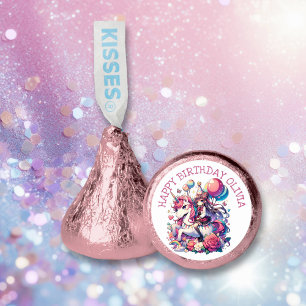 Anime Girl on Unicorn Birthday Personalized Hershey®'s Kisses®