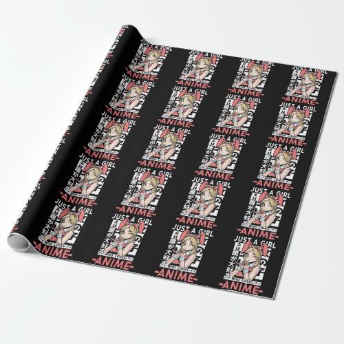 Anime Girl Otaku Teen Japanese Comic Fan Wrapping Paper