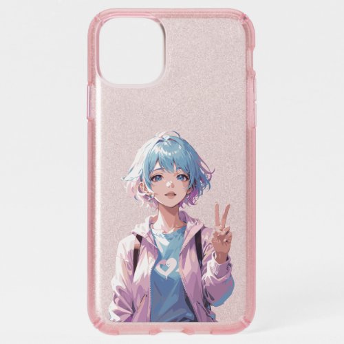 Anime girl peace sign design speck iPhone 11 pro max case