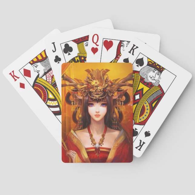 Anime Girl Playing Cards (Back)
