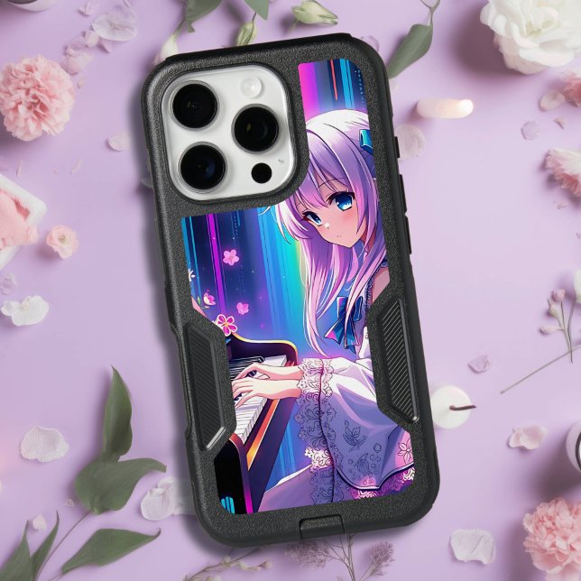 Anime Girl Playing Piano   Otterbox iPhone Case (Creator Uploaded)