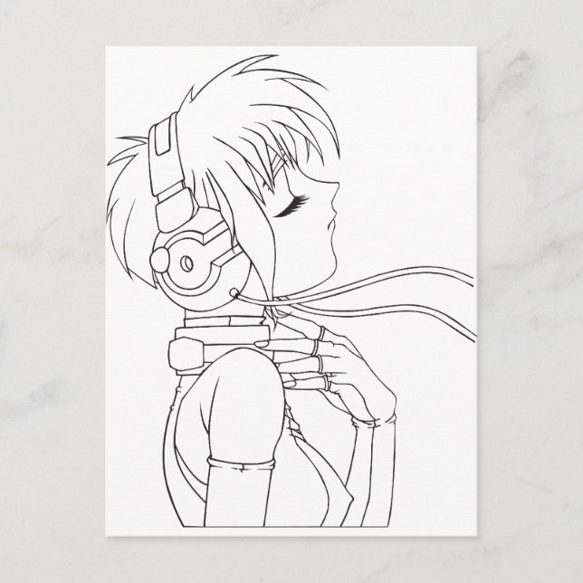 Anime Girl Postcard (Front)