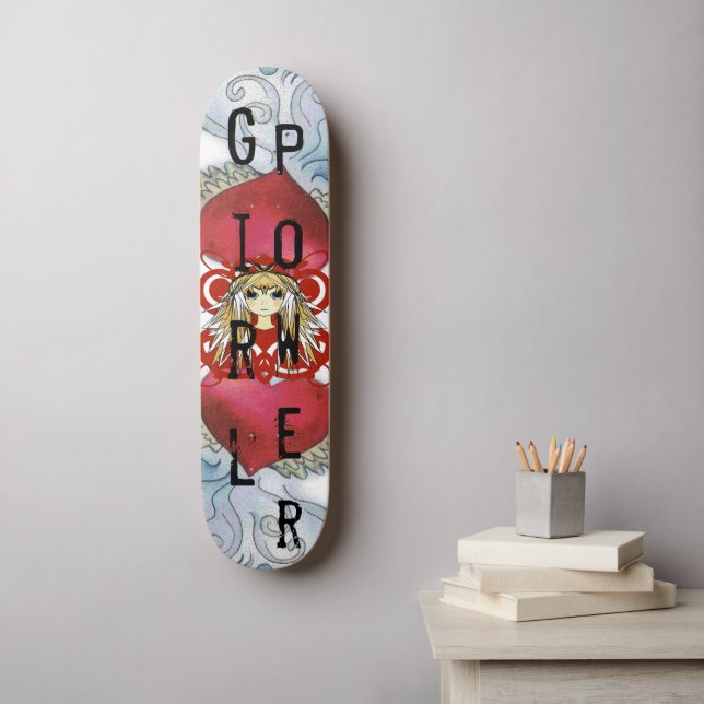 Anime Girl Power Skateboard Deck (Wall Art)